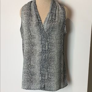VIOLET & CLAIRE Snake Print Sleeveless Blouse EC